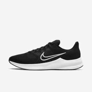 Scarpe Running Uomo Nike Downshifter 11 Strada Nere Grigie Scuro Bianche | NK658EOW