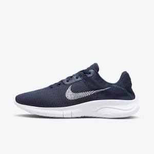 Scarpe Running Uomo Nike Flex Experience Run 11 Next Nature Strada Blu Marino Ossidiana Scuro Bianche | NK903KSH