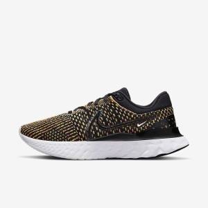 Scarpe Running Uomo Nike React Infinity Run Flyknit 3 Strada Nere Blu Rosa Bianche | NK037IZB