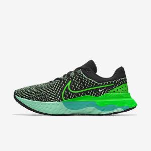 Scarpe Running Uomo Nike React Infinity Run 3 By You Custom Strada Nere Verdi | NK802VAE