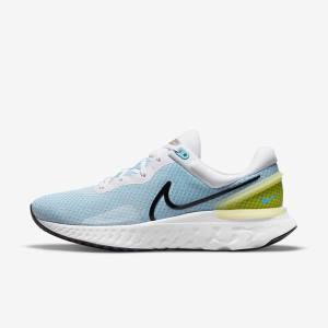 Scarpe Running Uomo Nike React Miler 3 Strada Bianche Blu Nere | NK592MLW