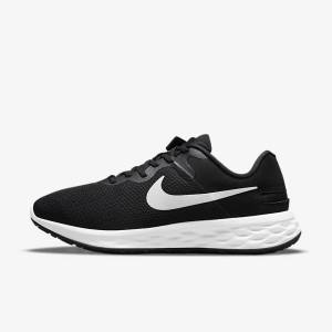 Scarpe Running Uomo Nike Revolution 6 FlyEase Next Nature Easy-On-And-Off Strada (Extra Larghe) Nere Grigie Bianche | NK376HLW