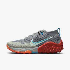 Scarpe Running Uomo Nike Wildhorse 7 Trail Grigie Verde Oliva Blu Menta | NK895ENM