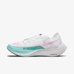 Scarpe Running Uomo Nike ZoomX Vaporfly Next% 2 Strada Racing Verdi Blu Bianche Nere | NK647JRK