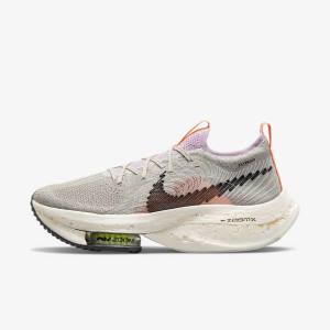 Scarpe Running Uomo Nike Zoom Alphafly Next Nature Strada Racing Blu Grigie Rosa Chiaro Crema Chiaro Nere | NK210JEU