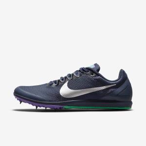 Scarpe Running Uomo Nike Zoom Rival D 10 Athletics Distance Spikes Ossidiana Verde Acqua Metal Argento | NK704CRH