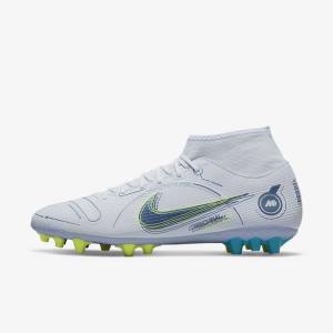 Scarpe da Calcio Donna Nike Mercurial Superfly 8 Academy AG Artificial-Grass Grigie Blu Chiaro Blu Scuro | NK637FHB