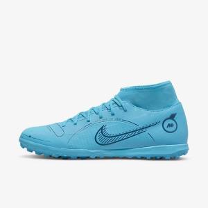 Scarpe da Calcio Donna Nike Mercurial Superfly 8 Club TF Turf Blu Arancioni | NK791JNA