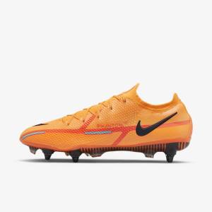 Scarpe da Calcio Donna Nike Phantom GT2 Elite SG-Pro AC Soft-Ground Arancioni Rosse Chiaro Nere | NK480RTN