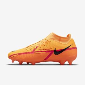 Scarpe da Calcio Donna Nike Phantom GT2 Academy Dynamic Fit MG Multi-Ground Arancioni Rosse Chiaro Nere | NK537FGB