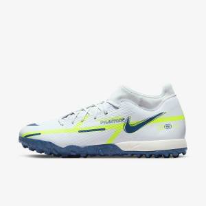 Scarpe da Calcio Donna Nike Phantom GT2 Academy Dynamic Fit TF Turf Grigie Blu Chiaro Blu Scuro | NK845DKV