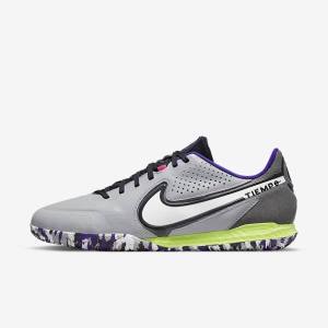 Scarpe da Calcio Donna Nike React Tiempo Legend 9 Pro IC Indoor-Court Grigie Chiaro Bianche | NK153HFE