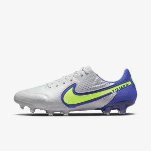 Scarpe da Calcio Donna Nike Tiempo Legend 9 Elite FG Firm-Ground Grigie Blu | NK103TLF