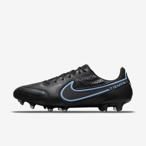 Scarpe da Calcio Donna Nike Tiempo Legend 9 Elite FG Firm-Ground Nere Grigie | NK654AUD