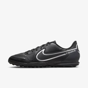 Scarpe da Calcio Donna Nike Tiempo Legend 9 Club TF Turf Nere Grigie Scuro | NK743POA