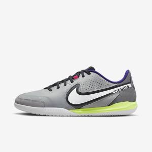 Scarpe da Calcio Donna Nike Tiempo Legend 9 Academy IC Indoor-Court Grigie Chiaro Bianche | NK897LWF