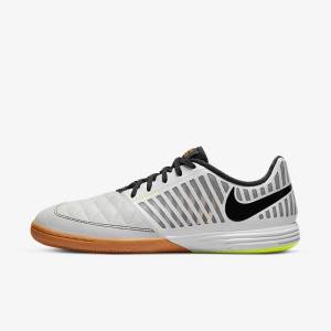 Scarpe da Calcio Uomo Nike Lunar Gato II IC Indoor Court Bianche Gialle Nere | NK179DAO