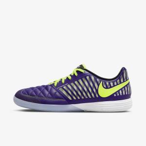 Scarpe da Calcio Uomo Nike Lunar Gato II IC Indoor Court Viola Nere Bianche | NK563EQK