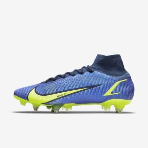 Scarpe da Calcio Uomo Nike Mercurial Superfly 8 Elite SG-Pro AC Soft-Ground Blu | NK603ZQP