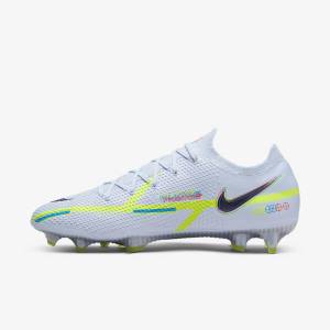 Scarpe da Calcio Uomo Nike Phantom GT2 Elite FG Firm-Ground Grigie Blu Chiaro | NK287CTI