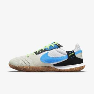 Scarpe da Calcio Uomo Nike Streetgato Bianche Nere Verdi Chiaro Blu Chiaro | NK601VWT