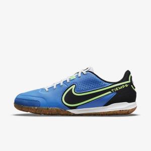 Scarpe da Calcio Uomo Nike Tiempo Legend 9 Academy IC Indoor-Court Blu Chiaro Verdi Chiaro Marroni Nere | NK879LTN