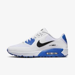 Scarpe da Golf Uomo Nike Air Max 90 G Bianche Blu Platino Nere | NK521QGM