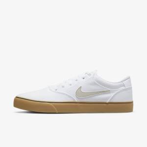 Scarpe da Skate Donna Nike SB Chron 2 Tela Bianche Marroni Chiaro Beige Chiaro | NK037ZQU