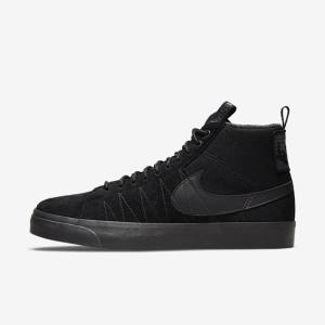 Scarpe da Skate Donna Nike SB Zoom Blazer Mid Premium Nere Grigie Scuro | NK429AMY