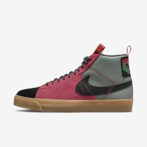 Scarpe da Skate Donna Nike SB Zoom Blazer Mid Premium Bianche Marroni Nere | NK691VIG