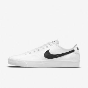 Scarpe da Skate Uomo Nike SB BLZR Court Bianche Nere Nere | NK974JDM