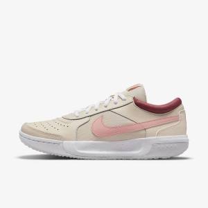 Scarpe da Tennis Donna Nike NikeCourt Zoom Lite 3 Bianche Rosse Corallo | NK482YBG