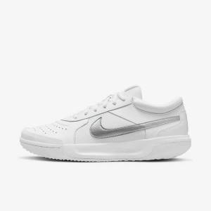 Scarpe da Tennis Donna Nike NikeCourt Zoom Lite 3 Bianche Metal Argento | NK863RVQ