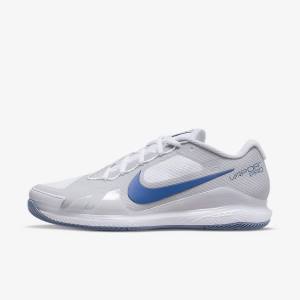 Scarpe da Tennis Uomo Nike NikeCourt Air Zoom Vapor Pro Hard-Court Bianche Grigie Blu Marino | NK312ZQN